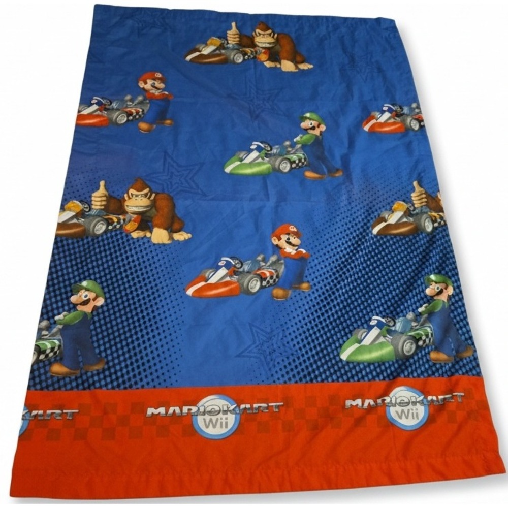 Set Of 2 Panels‎ Mario Kart Wii Window Curtains Official Nintendo Luigi Video
